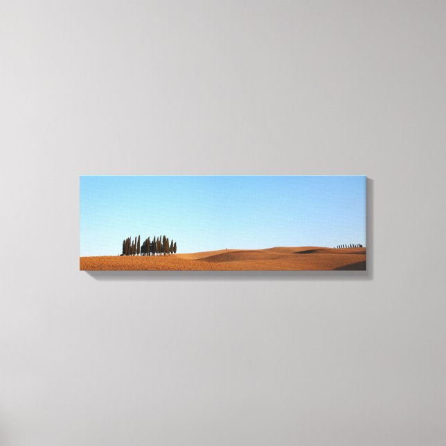 Paisagem da Toscana com canvas panorâmica cipreste (Frente)
