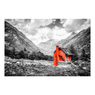 Paisagem de campo - Fotografia branca e negra