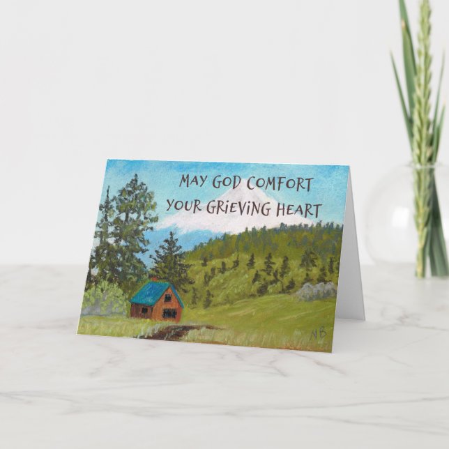 Paisagem de Cartão de condolências Cristã 1 (Frente)