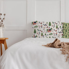 Paisagem de esqui de inverno em todo o lado impres