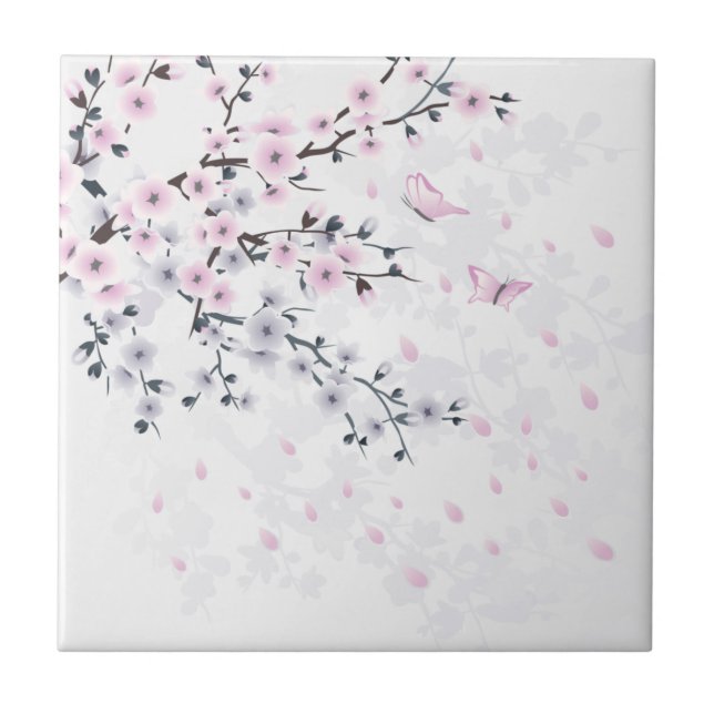 Paisagem de Flor de Cerejeira Pastel (Frente)