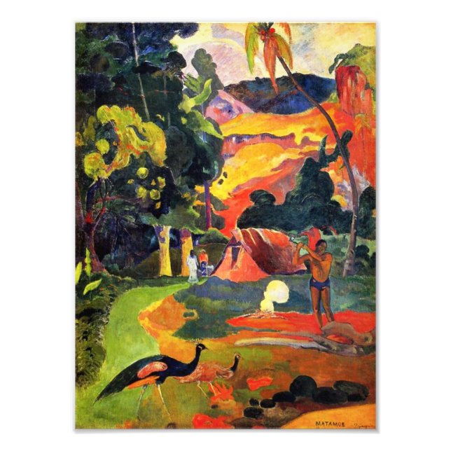 Paisagem de Gauguin com Impressão de Fotografia de (Frente)