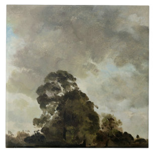Paisagem de John Constable em Hampstead, árvore