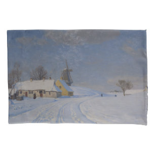 Paisagem de neve no inverno (por H.A. Brendekilde)