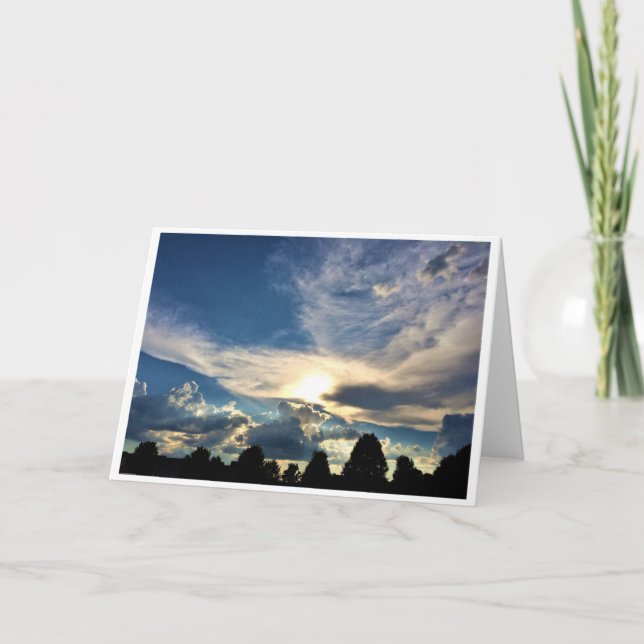 Paisagem de nuvens, cartão (Frente)