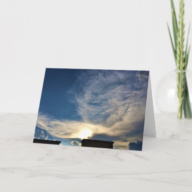 Paisagem de nuvens, cartão (Frente)