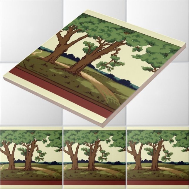 Paisagem De Oak De Estilo De Artes E Artesanatos V (Criador carregado)