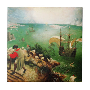 Paisagem de Pieter Bruegel com a queda de Ícaro