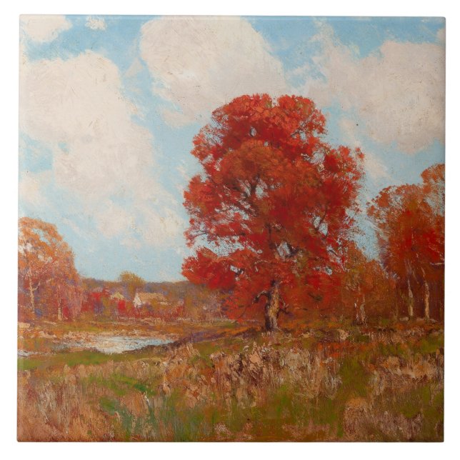 Paisagem de queda (cena rural no outono) (árvores  (Frente)