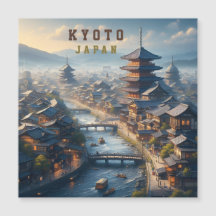 Paisagem de Quioto Japão Viagem Vintage
