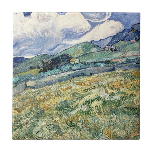 Paisagem de Santo-Rémy por Vincent Van Gogh (Frente)
