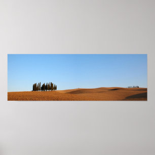 Paisagem de Toscânia com o poster do panorama dos