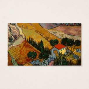 Paisagem de Vincent van Gogh com casa &