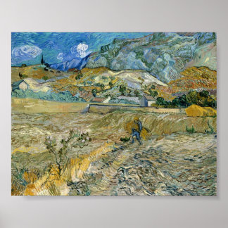 Paisagem de Vincent van Gogh em Santo-Rémy Poster