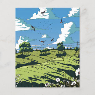 Paisagem De Vintage Japonesa À Noite