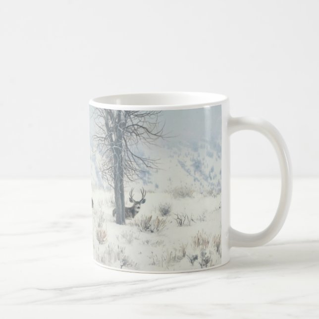 Paisagem do inverno de Andrew Denman com caneca (Direita)
