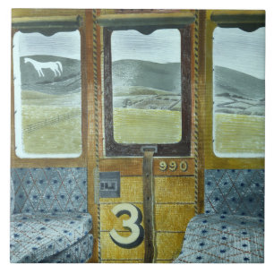 Paisagem do trem (por Eric Ravilious)