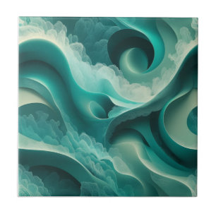 Paisagem dos Sonhos Turquesa - Azulejo Cerâmico Ab