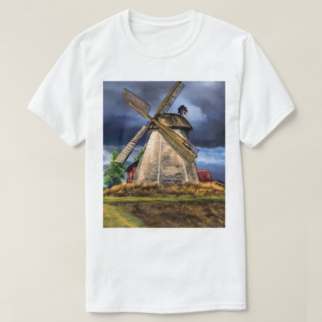 Paisagem e Clima na Camisa T dos Países Baixos (Frente do Design)