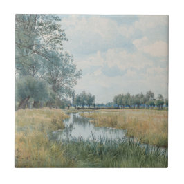 Paisagem fluvial perto de Ruas. Ives, Huntingdonsh