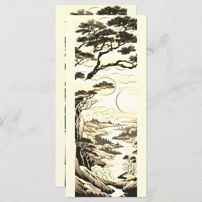 Paisagem Japonesa Ink Art n.o 2 (Frente/Verso)