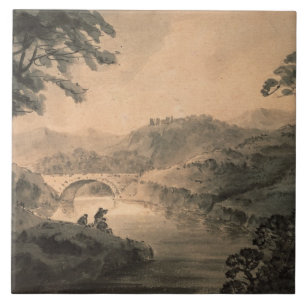 Paisagem (lavagem da caneta & da tinta)