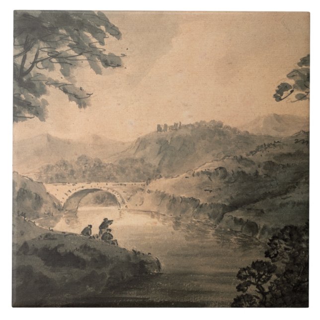 Paisagem (lavagem da caneta & da tinta) (Frente)