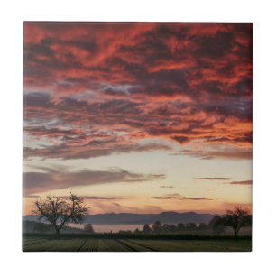 Paisagem Linda do Céu Vermelho