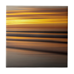 Paisagem marinha abstrata ao pôr do sol, CA