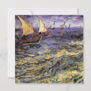 Paisagem marinha em Saintes Maries por Vincent van