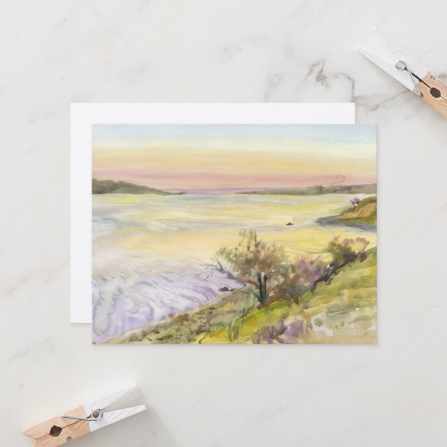 Paisagem natural. Arte de pintura aquosa (Frente/Verso In Situ)