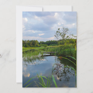 Paisagem natural Lago Belarus Flat Card