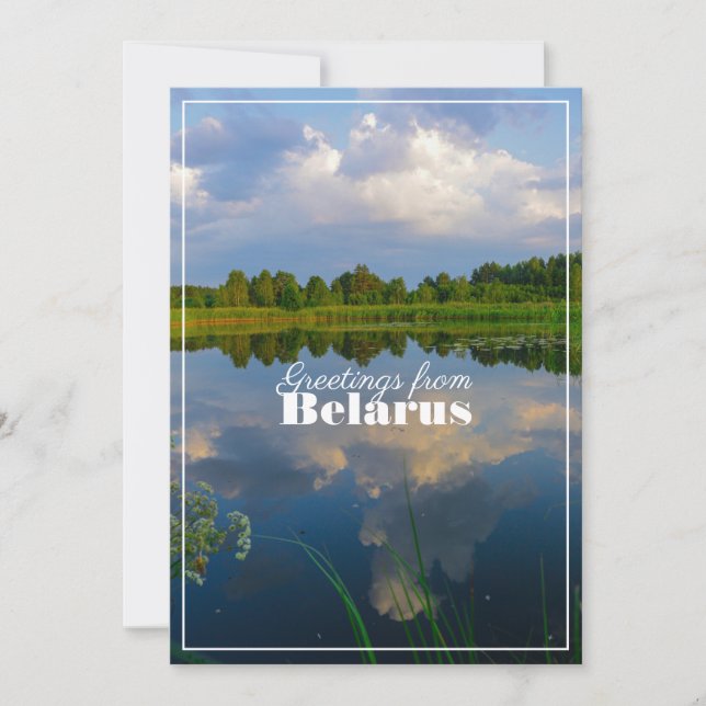 Paisagem natural Lago Belarus Flat Card (Frente)
