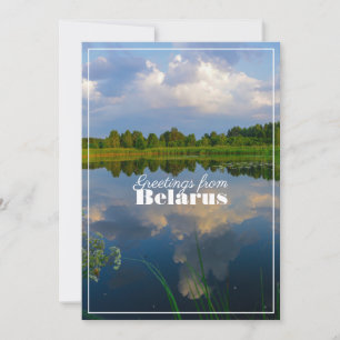 Paisagem natural Lago Belarus Flat Card