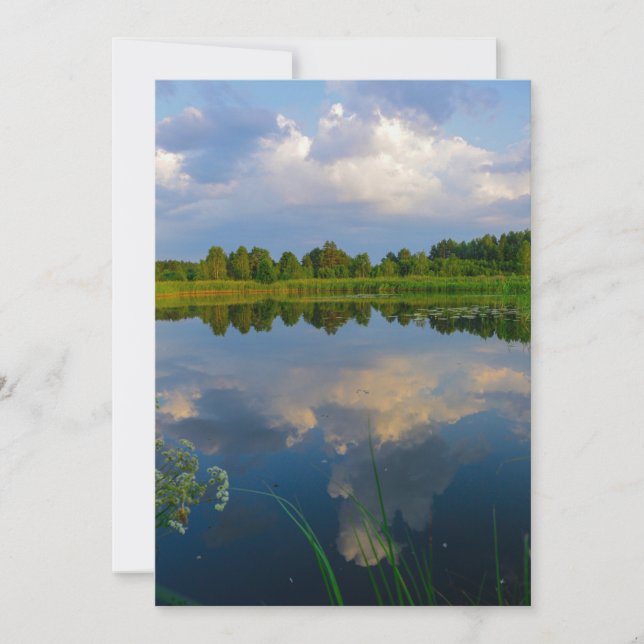 Paisagem natural Lago Belarus Flat Card (Frente)