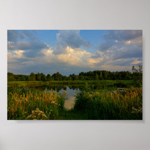 Paisagem natural Lago Belarus Poster