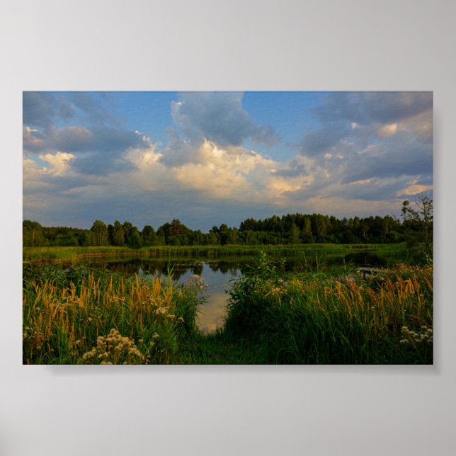 Paisagem natural Lago Belarus Poster (Frente)