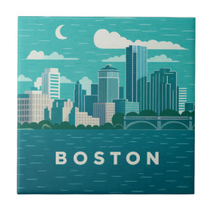 Paisagem Noturna da Cidade de Massachusetts   Cida