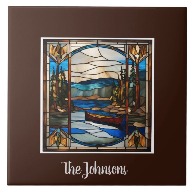 Paisagem Personalizada da Canoa de Vidro Estendida (Frente)