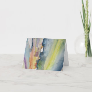 Paisagem pintada à mão Cartão de nota dobrada com 