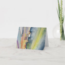 Paisagem pintada à mão Cartão de nota dobrada com 