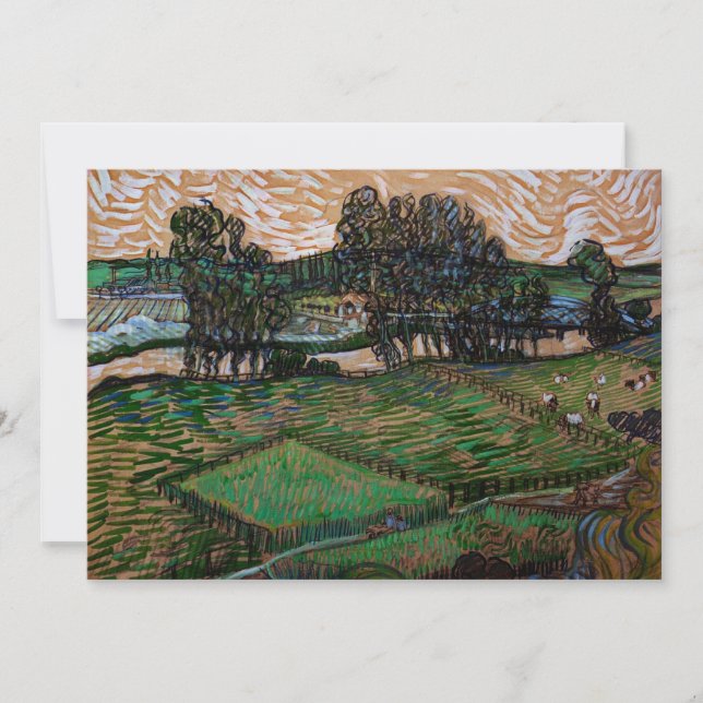 Paisagem, Ponte em Oise por Vincent van Gogh (Frente)