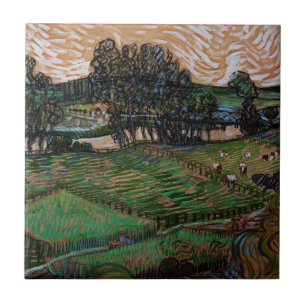 Paisagem, Ponte sobre o Oise por Vincent van Gogh