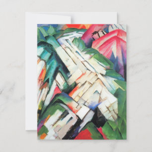 Paisagem por Franz Marc, Cubism das montanhas do