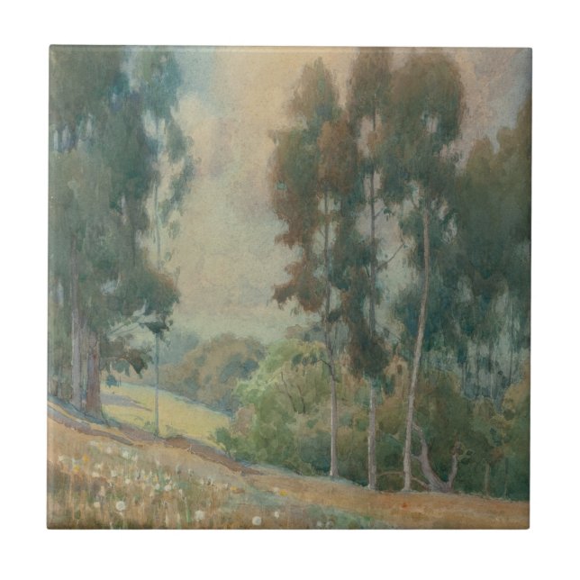 Paisagem primavera (1911) Serene Watercolor Scener (Frente)