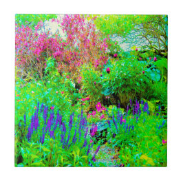 Paisagem Primavera verde do jardim com peônias
