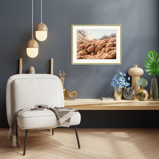 Paisagem Rocky - Impressão de Tela Esticada (Criador carregado)