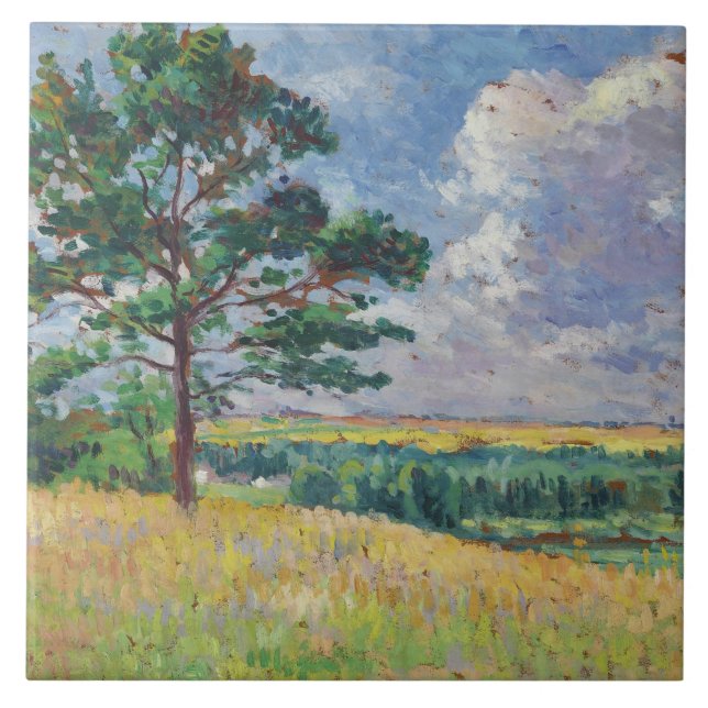 Paisagem rural em Méréville, França (Arte) (Frente)