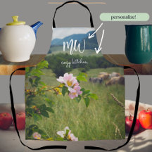 Paisagem rural pacífica com rosas selvagens