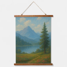 Paisagem Serena do Lago da Montanha Arte de Parede